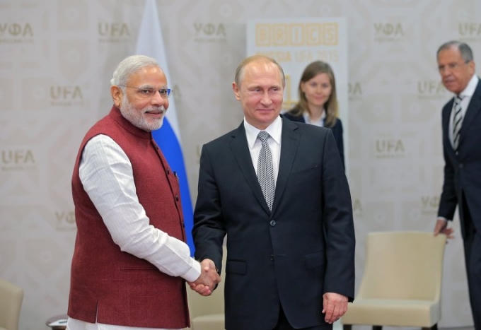 Thủ tướng Ấn Độ Narendra Modi và Tổng thống Nga Vladimir Putin. (Ảnh: Ria Novosti)