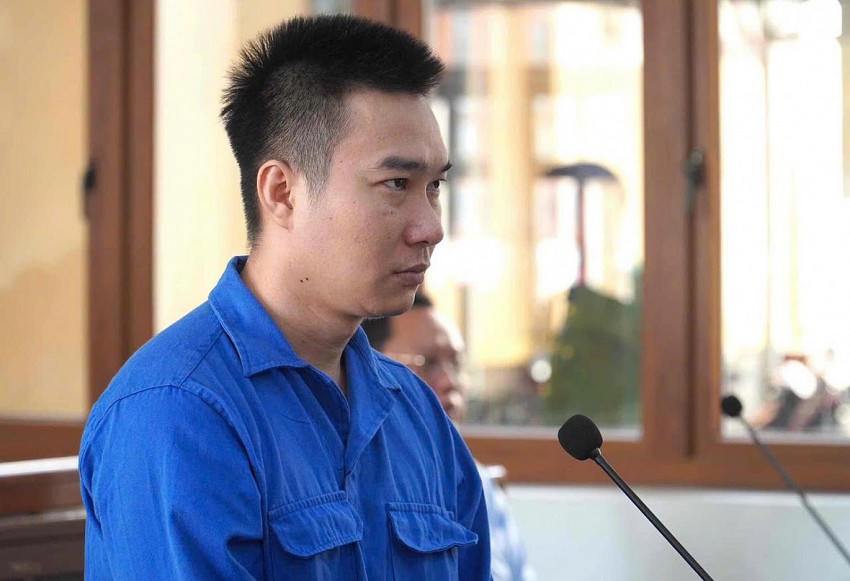 Bị cáo Danh Sơn tại phiên toà sơ thẩm sáng 18/3.