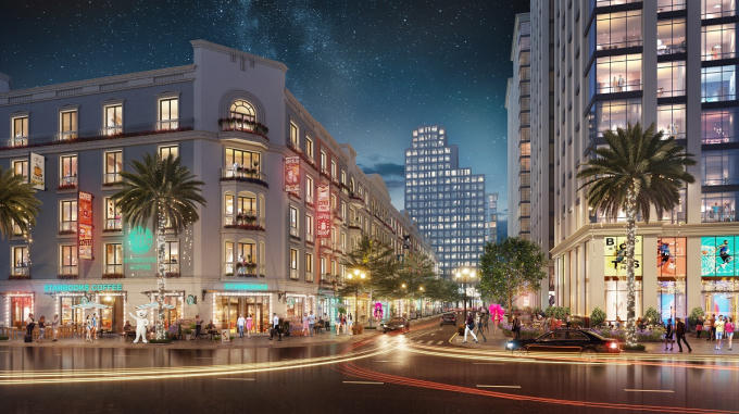 Phối cảnh những tuyến phố kinh doanh sầm uất tại khu đô thị phức hợp Sun Grand Boulevard