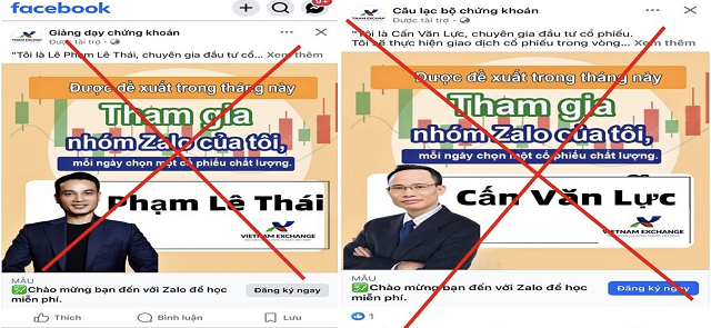 Nhiều đối tượng mạo danh Sở Giao dịch Chứng khoán Việt Nam (VNX) để lừa đảo.