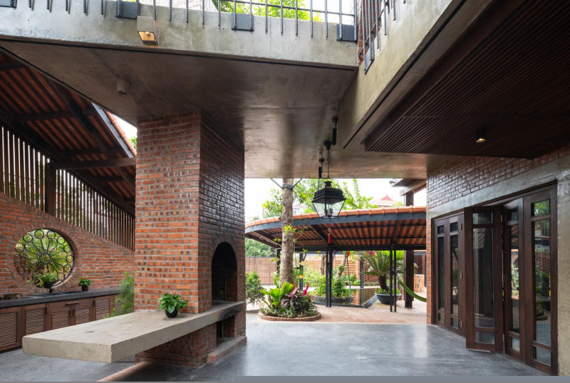 nhà cổ ở ngoại thành Hà Nội, nhà xây trên đất tổ ở Đông Anh, nhà cổ ở Hà Nội, nhà gạch ở Hà Nội