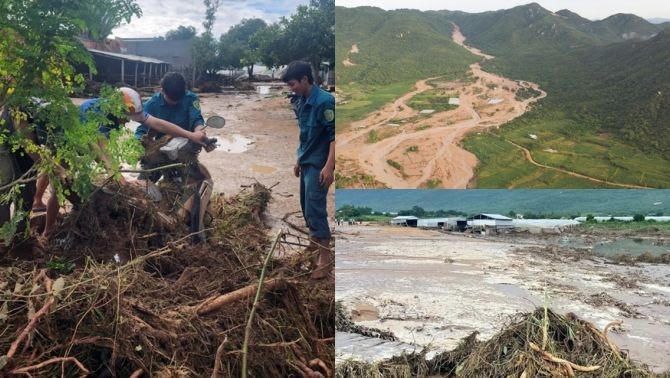 Vỡ hồ chứa nước trong đêm ngày 01/11.