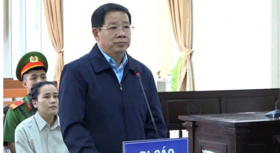 Bị cáo Nguyễn Quốc Minh bị tuyên phạt 5 năm tù giam. Ảnh Đức Huy
