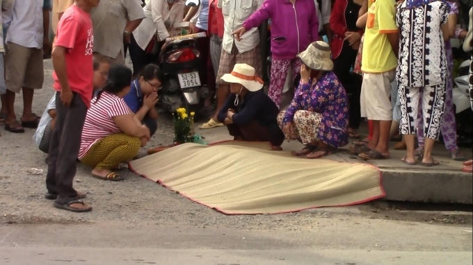 Thi thể nạn nhân tại hiện trường