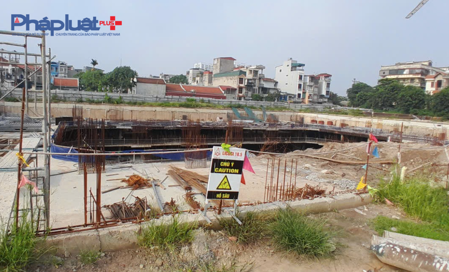 Một dự án nhà ở xã hội đang được khởi công tại Hà Nội.