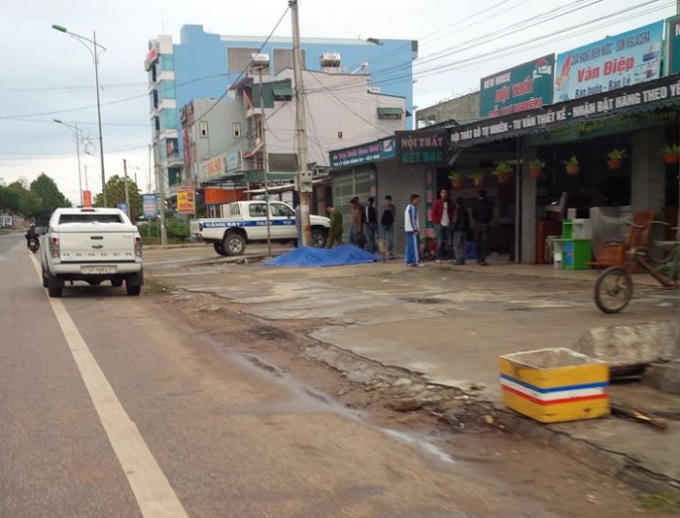 Khu vực nơi xảy ra sự việc.