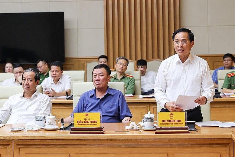 Phó Thủ tướng Bùi Thanh Sơn phát biểu - Ảnh: VGP