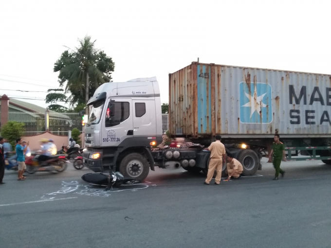 Hiện trường vụ tai nạn.