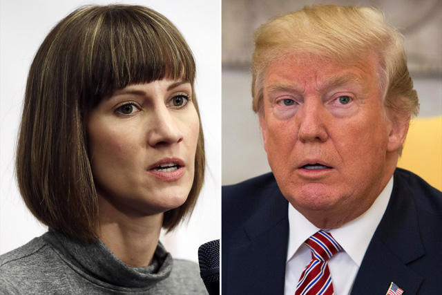 Rachel Crooks và Tổng thống Donald Trump (Ảnh: REX)
