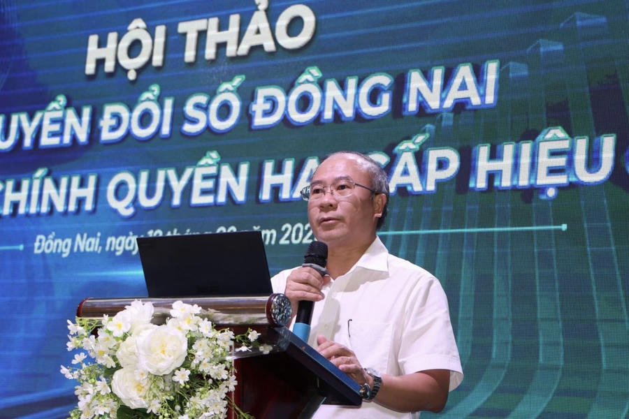 Phó Giám đốc Sở Khoa học và Công nghệ tỉnh Đồng Nai, Nguyễn Minh Quang phát biểu khai mạc Hội thảo.