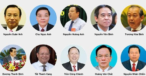 Các uỷ viên tư khoá XII.