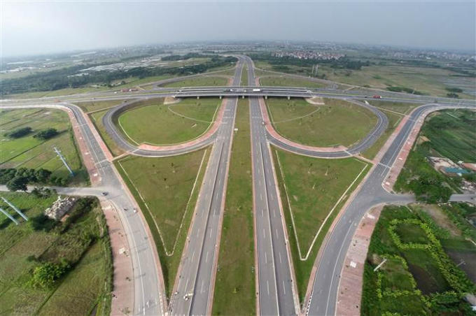 Đường V&otilde; Nguy&ecirc;n Gi&aacute;p nh&igrave;n từ tr&ecirc;n cao (Ảnh: L&ecirc; Hiếu).