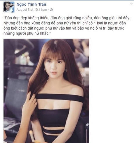 Ngọc trinh bị bạn trai đại gia gắn b&oacute; 8 năm phản bội?