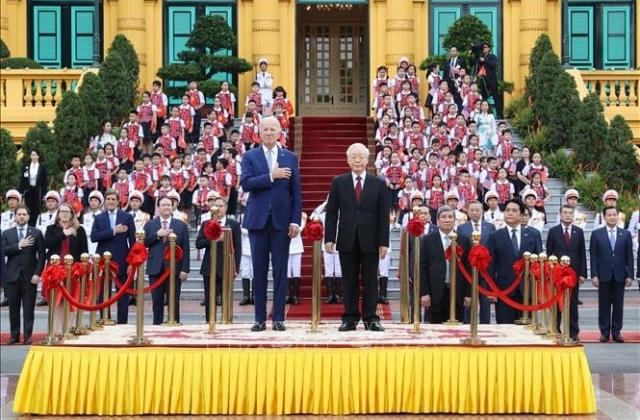 Lễ đón chính thức Tổng thống Hoa Kỳ Joe Biden thăm cấp Nhà nước tới Việt Nam