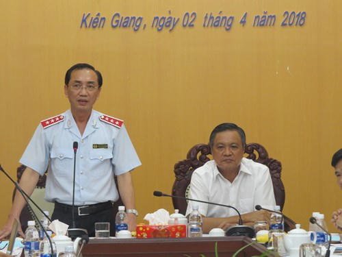 Phó Tổng thanh tra Chính phủ Đặng Công Huẩn chủ trì buổi công bố quyết định thanh tra (Ảnh: TTCP)