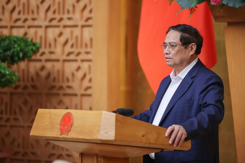 Thủ tướng chủ trì Hội nghị trực tuyến Chính phủ với 34 tỉnh thành và hơn 3.300 xã, phường, đặc khu - Ảnh: VGP