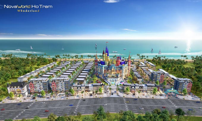 Wonderland với lối thiết kế màu sắc, độc đáo cùng quy hoạch bài bản. Ảnh phối cảnh: Novaland.