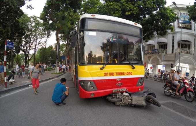 Hiện trường nơi xảy ra vụ tai nạn.