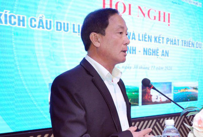 Ông Nguyễn Văn Dũng, Giám đốc Sở Du lịch Bình Định tại một hội nghị tháng 11/2020. Ảnh: VTV