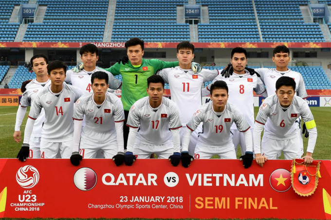 Các cầu thủ đội tuyển U23 Việt Nam.