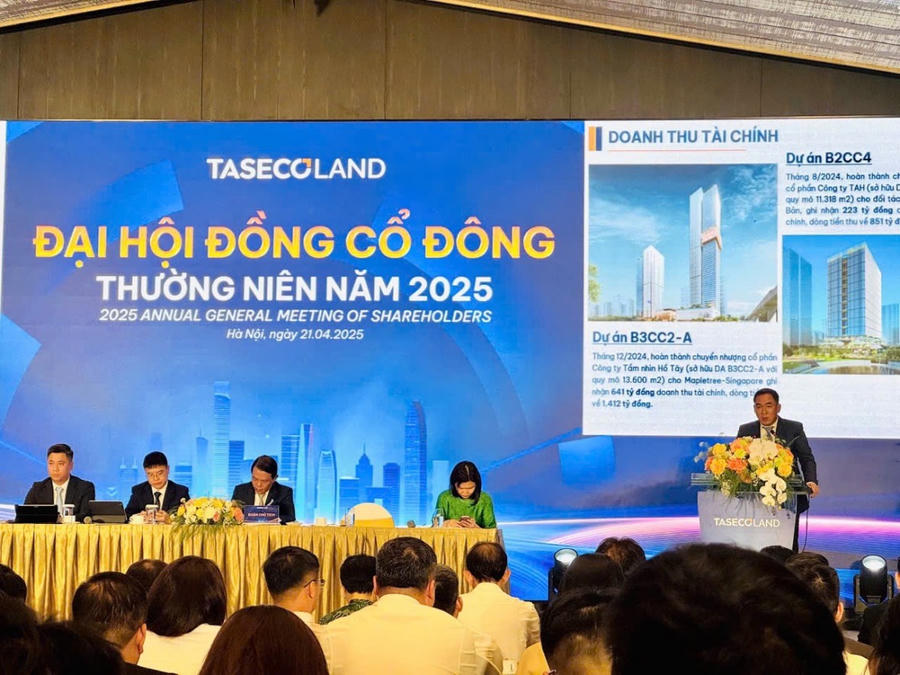 Theo kế hoạch đã được Đại hội thông qua, năm 2025, Taseco Land đặt mục tiêu doanh thu hợp nhất đạt 4.332 tỷ đồng, lợi nhuận sau thuế còn 536 tỷ đồng.