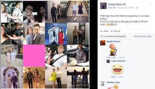Diễn viên Thành Trung chia sẻ loạt ảnh hạnh phúc bên bạn gái và lời tỏ tình lãng mạn: "Nắm tay nhau trên đường tung tăng vui ca ngày tháng.Khi anh nắm tay em,mỗi phút giây đều là Lễ Tình Nhân".