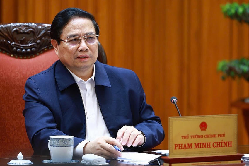 Thủ tướng Chính phủ Phạm Minh Chính chủ trì cuộc họp. Ảnh: VGP