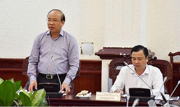 Thứ trưởng Phan Chí Hiếu tại buổi làm việc.