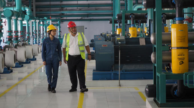 Hệ thống lọc nước biển tại nhà máy Nhiệt điện Vĩnh Tân 1.