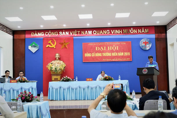 Đại hội đồng cổ đông Xi măng La Hiên hôm 5/4 (Ảnh: BM)