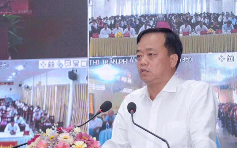 Ông Huỳnh Quốc Việt - Ủy viên dự khuyết BCH TW Đảng, Phó Bí thư Thường trực Tỉnh ủy Bạc Liêu, phát biểu chỉ đạo tại Hội nghị.