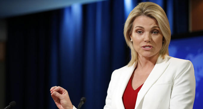 Phát ngôn viên Bộ Ngoại giao Mỹ Heather Nauert.