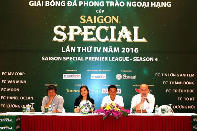 BTC Giải bóng đá phong trào Saigon Special Premier League - season 4 (Saigon Special Beer HPL-S4) thông tin trong buổi họp báo.