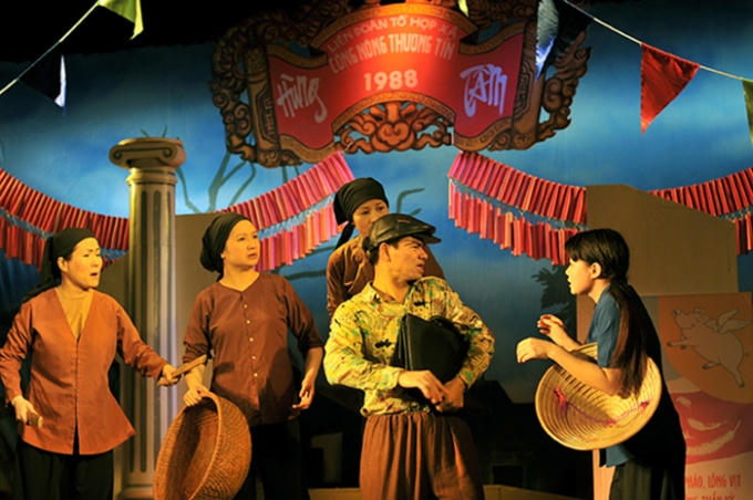 Vở hài kịch “Bệnh sĩ” là một trong những tác phẩm để đời của cố nghệ sỹ Lưu Quang Vũ. Ảnh: Nhà hát Kịch Việt