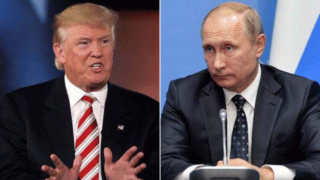 Tỷ phú Donald Trump nhiều lần bày tỏ sự ngưỡng mộ đối với Tổng thống Nga Putin. (Ảnh: AP)