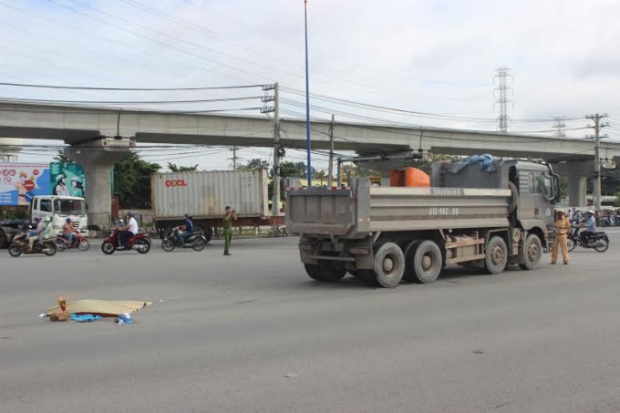 Hiện trường vụ tai nạn thương tâm.