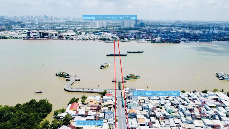 Khu vực dự kiến xây cầu Cái Lái nối TPHCM với Đồng Nai