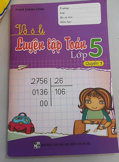 Cuốn vở ô li Luyện tập Toán lớp 5 - tập 1 do Phạm Thành Công là tác giả.