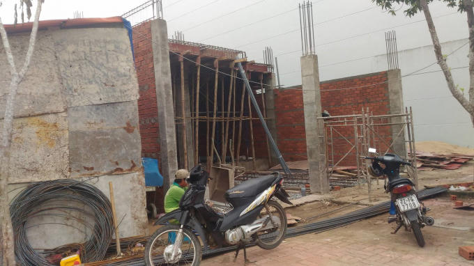 Mảnh đất mặt tiền có công trình đang xây của ông Bí thư TP Bà Rịa?