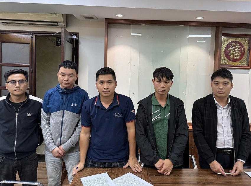 Các đối tượng trong vụ án. Ảnh: Công an cung cấp