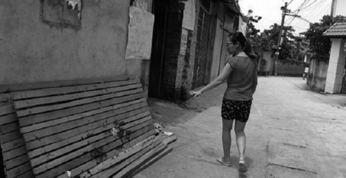 Hiện trường xảy ra vụ án mạng.