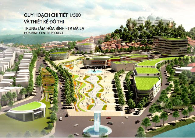 Trong đồ án quy hoạch chi tiết khu trung tâm Hòa Bình - Đà Lạt, tỉnh Lâm Đồng đưa ra phương án “di dời nguyên khối” Dinh tỉnh trưởng để xây dựng một công trình có khối tích lớn, cao 10 tầng có chức năng khách sạn, trung tâm thương mại.