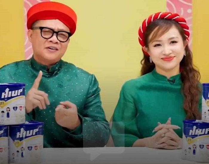 BTV Quang Minh và MC Vân Hugo quảng cáo cho sữa HIUP 27.