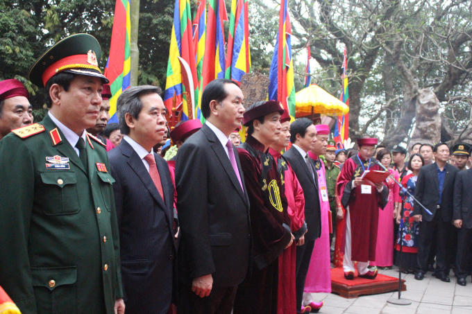 Lễ dâng hương tại Đền Thượng năm 2017.