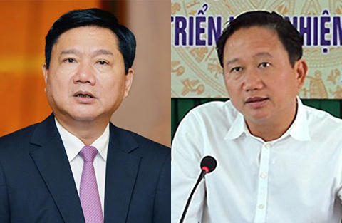 Ông Đinh La Thăng và Trịnh Xuân Thanh. (Ảnh: T.T)