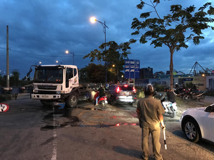 Hiện trường vụ tai nạn.