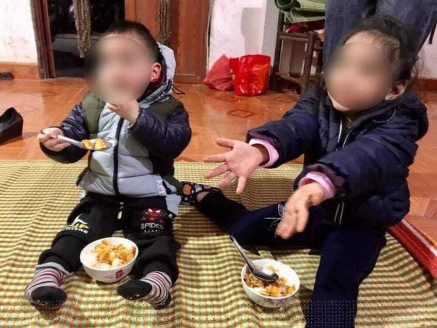 Hình ảnh 2 cháu nhỏ