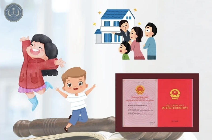 Trẻ em được đứng tên trên sổ đỏ