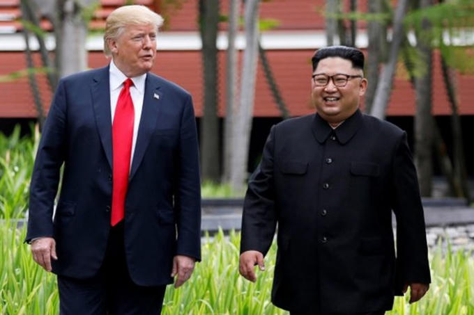 Tổng thống Mỹ Donald Trump và Chủ tịch Triều Tiên Kim Jong-un