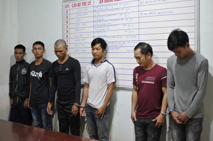 Nh&oacute;m đối tượng bị t&oacute;m gọn.